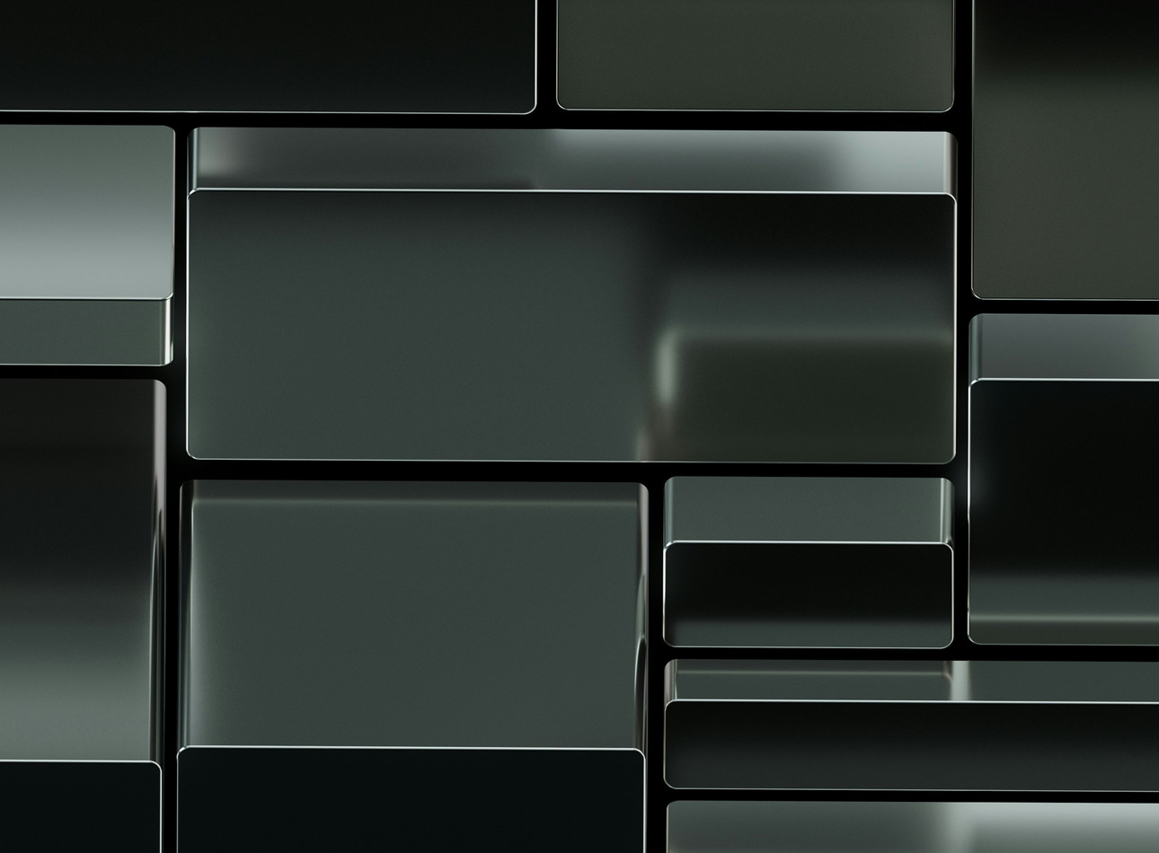 metallic blocks representing stable actuator holding states